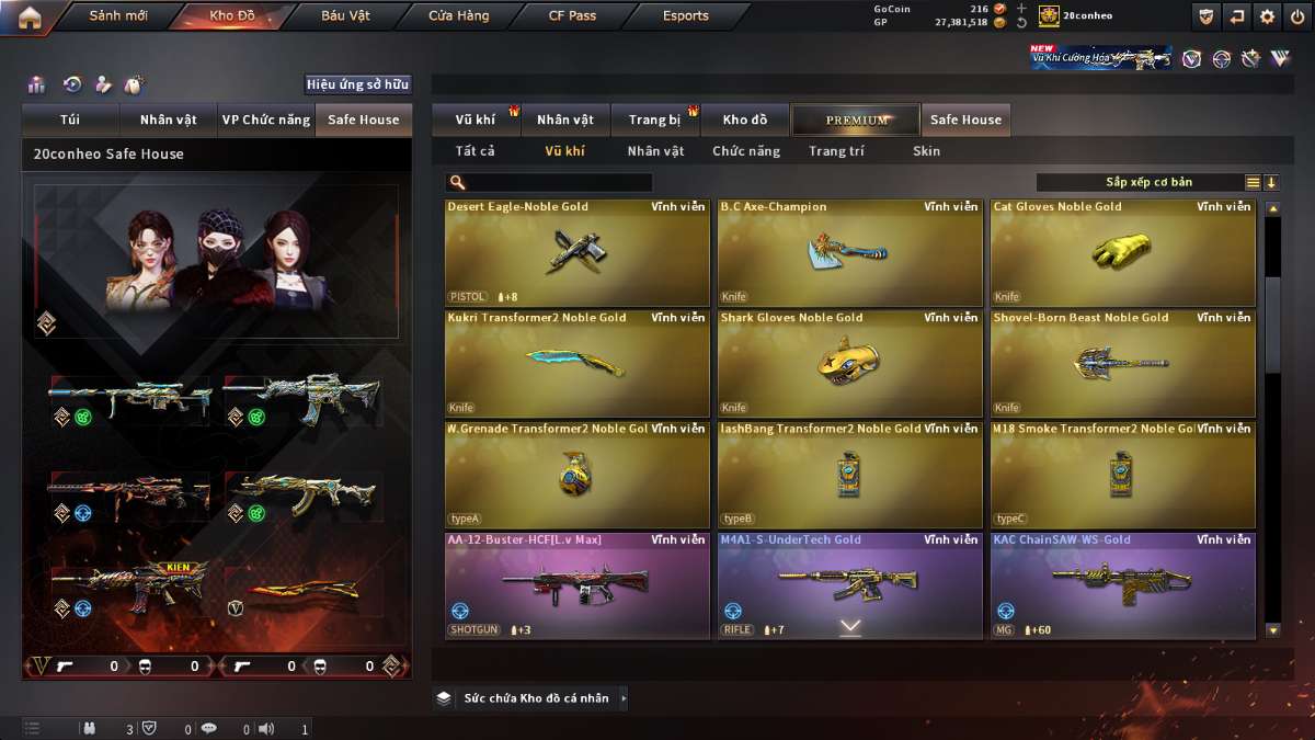 shop acc cf uy tin gia re